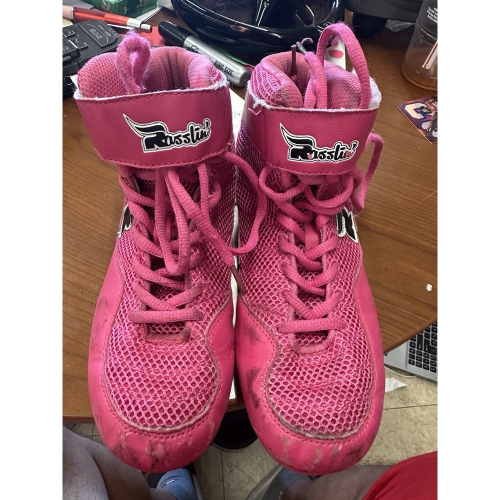 Rasslin Pink Wrestling Shoes Size 4 ~ MMA BOXING
